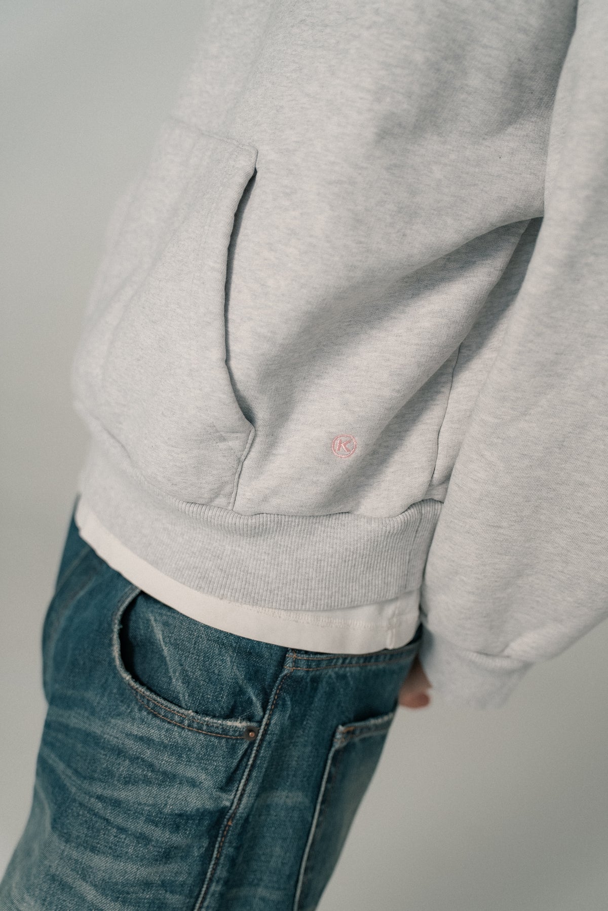 krew hoodie in grey